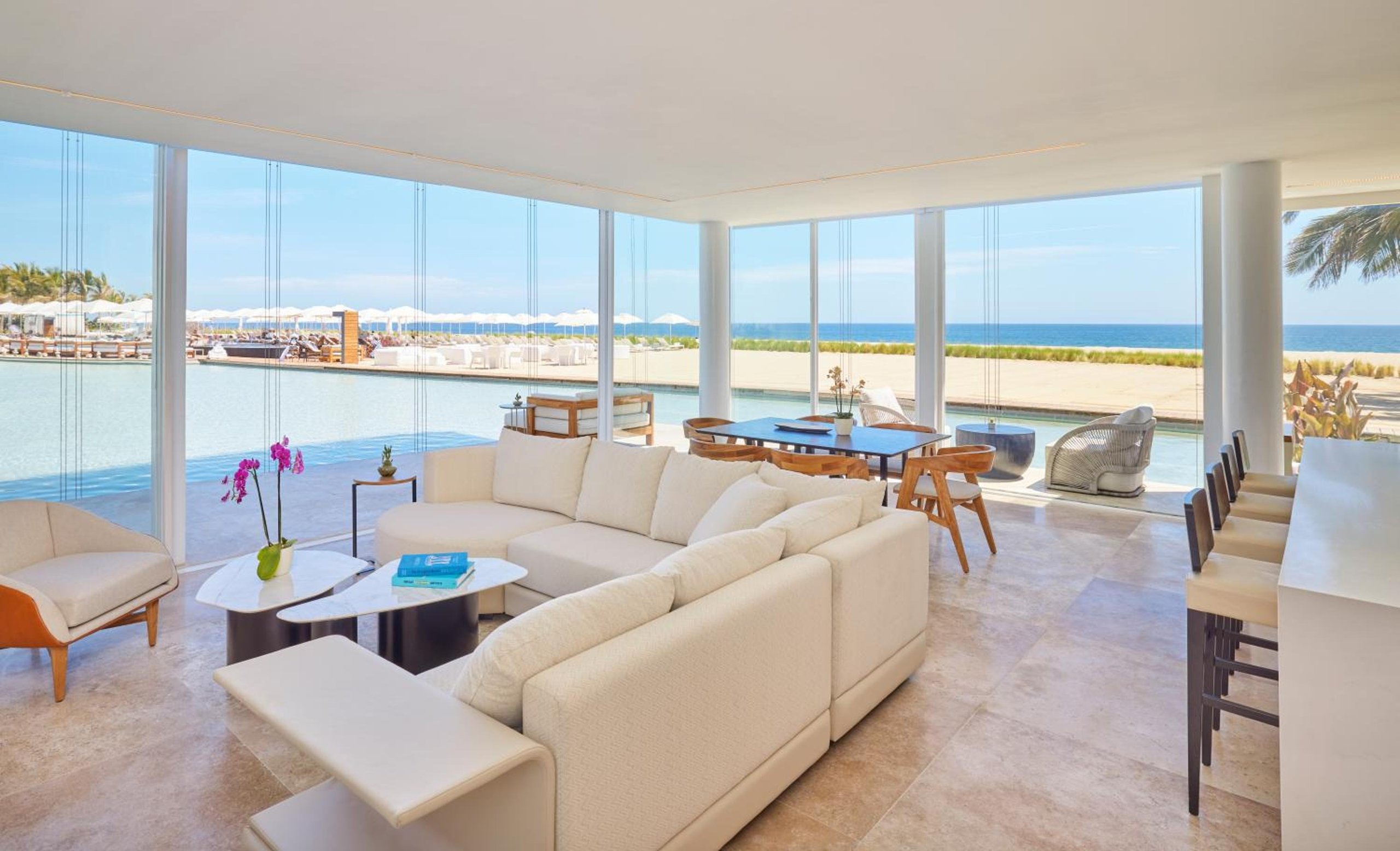 Villa frente al mar con cinco habitaciones.