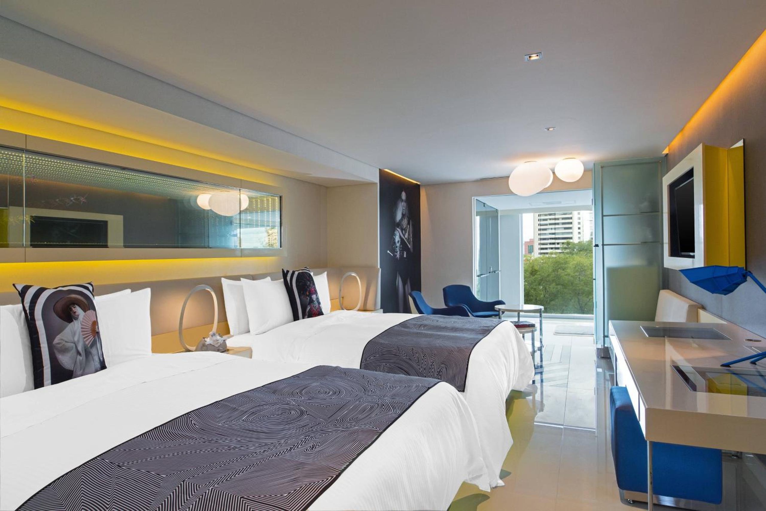 Maravilloso, Habitación de huéspedes, 2 camas Queen, Vista a la ciudad