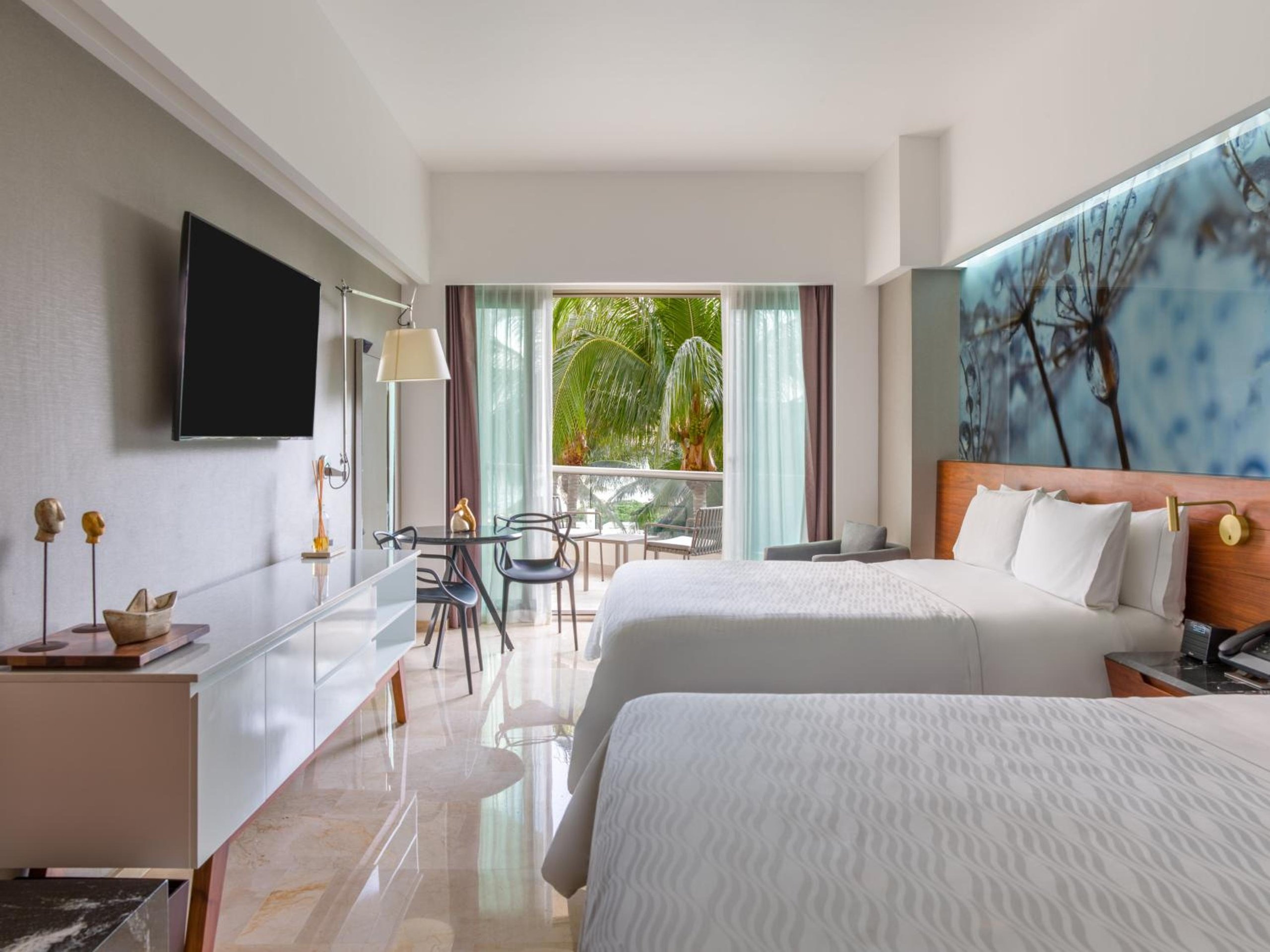 Vista al jardín premium, 2 camas dobles