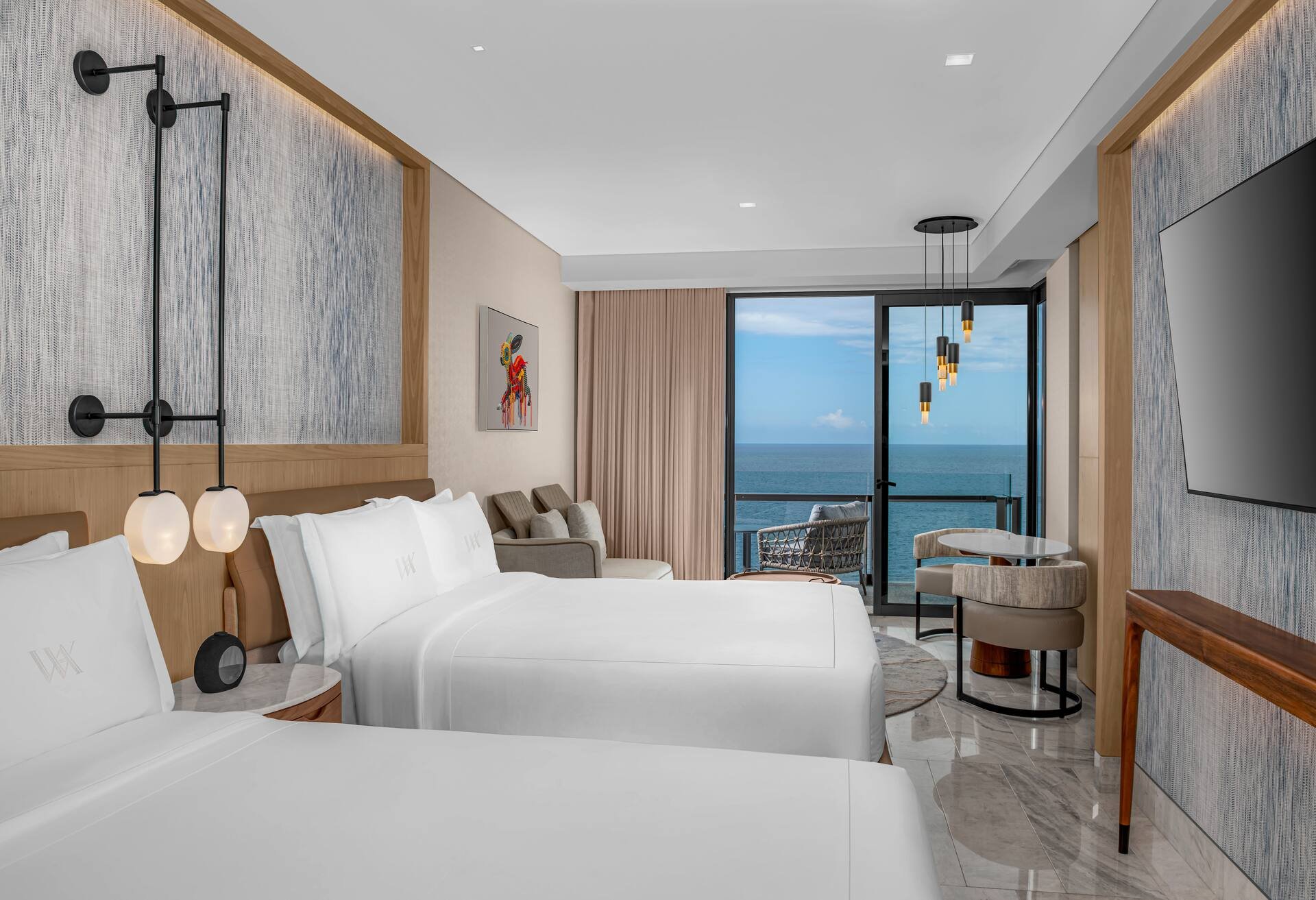 Deluxe Ocean Front 2 camas Queen Guestroom