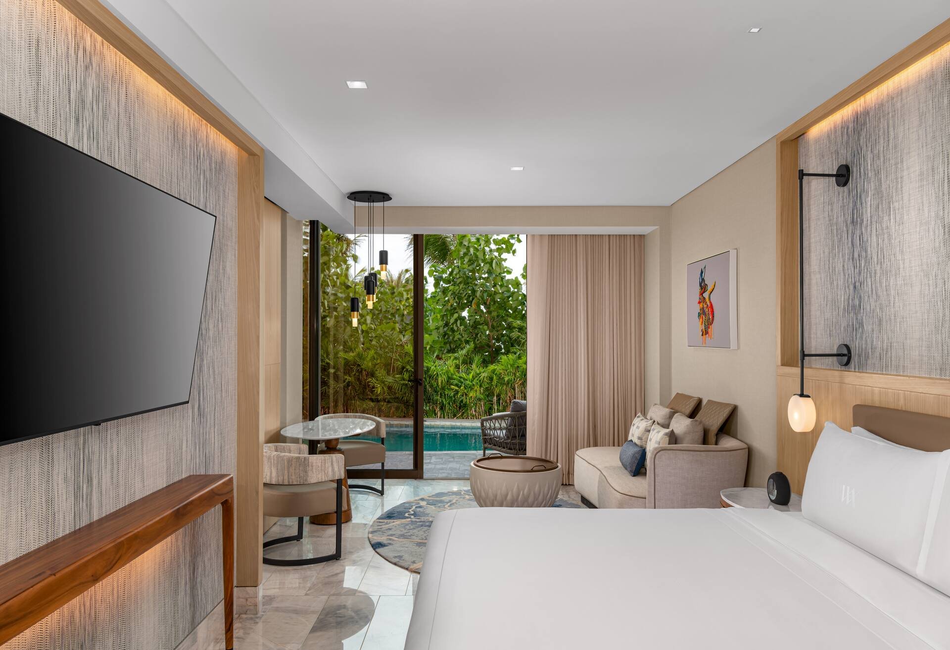 Swim up Pool 1 cama King Guestroom