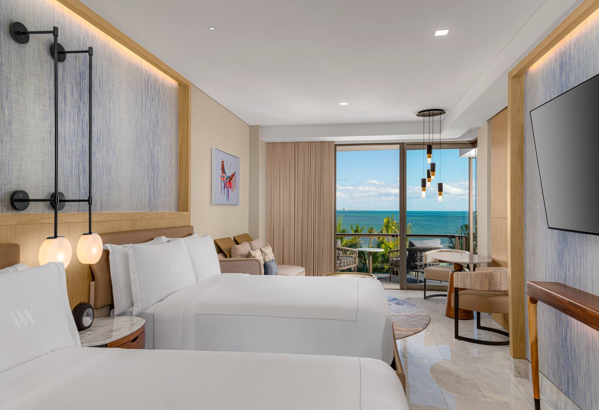 Ocean Front 2 camas Queen Guestroom — 3
